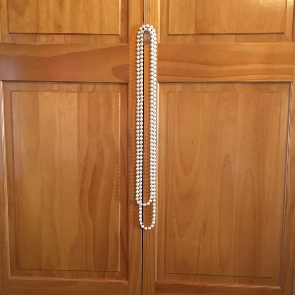 Faux pearl necklace - 43” long